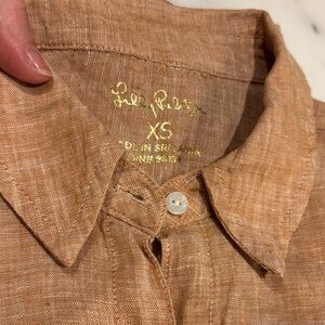 Lilly Pulitzer Sea View Linen Shirt XS